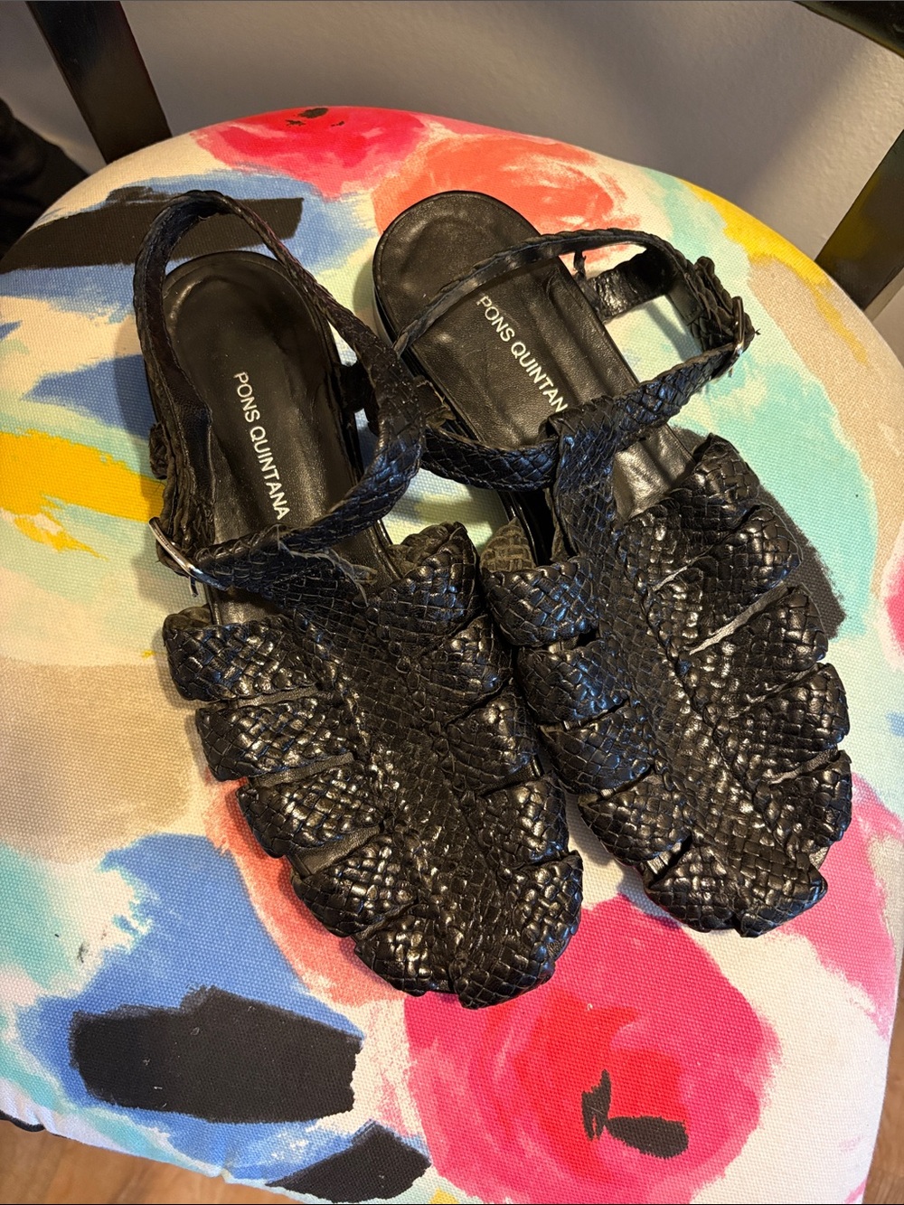 Pons Quintana black sandals